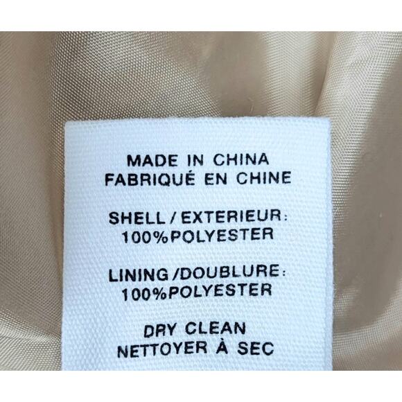 Avec Les Filles Twill Moto Jacket Camel Tan Beige Zipper Coat Mid Weight XL - Picture 12 of 12